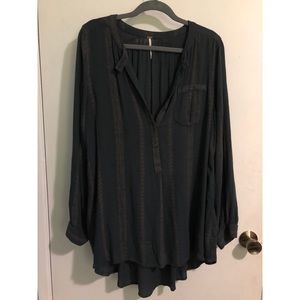 Free People Pleated Blouse